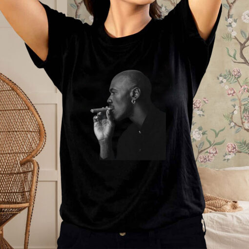 uka Garza Wearing Jordan Smoking Cigar T-Shirt3